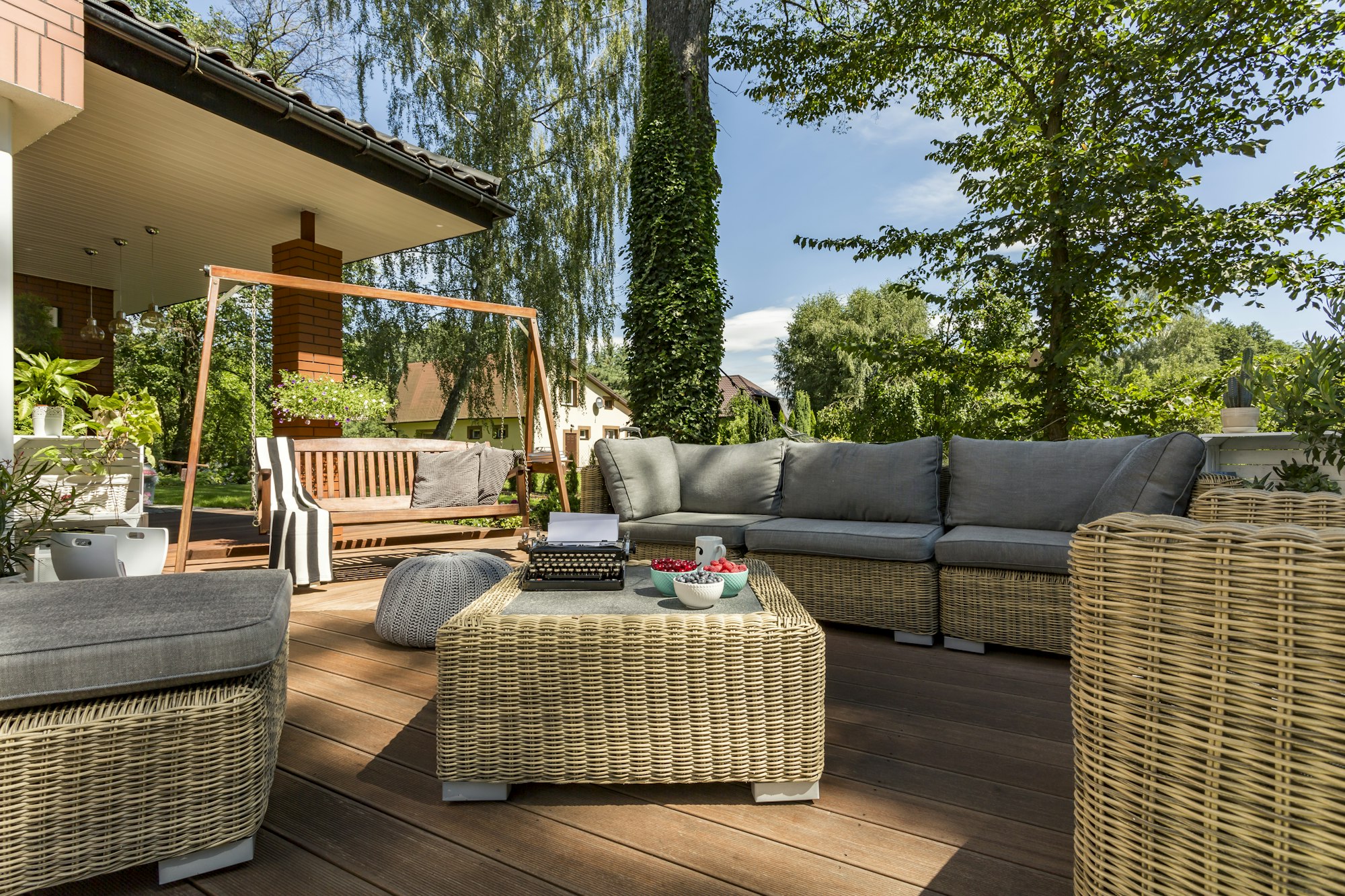 Immobilie mit einer gemütlichen Terrasse mit Lounge Möbeln in Sant Joan Mallorca