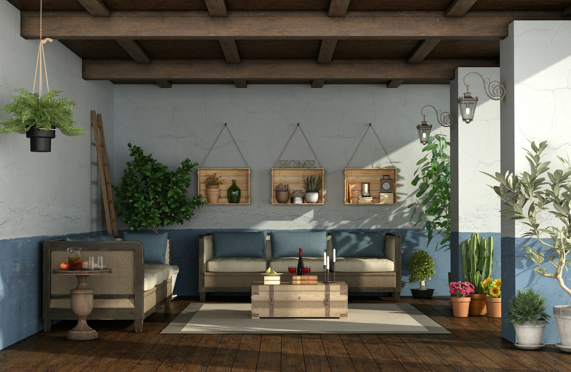 Veranda im mediterranen Stil in Can Picafort